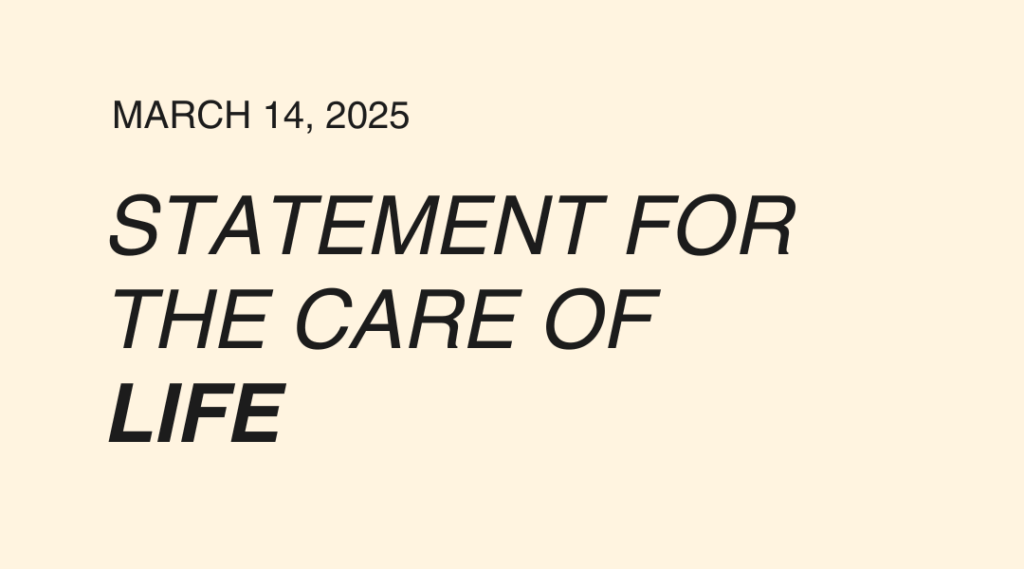 statement for the care of life